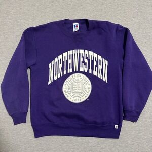 Vintage Russell Athletic Northwestern University Sweatshirt Purple Mens Medium